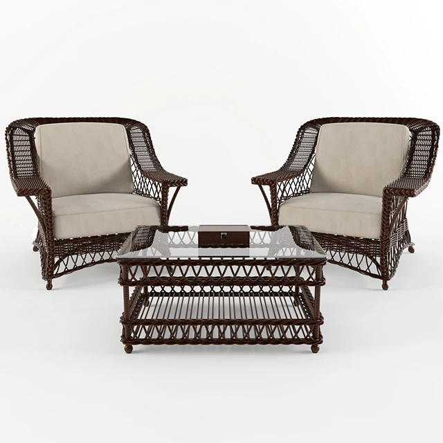 Wicker chairs and a table — Descargar