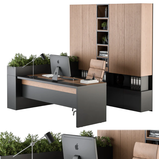 Office Furniture L Type wardrobe - Manager Set 32 — Скачать