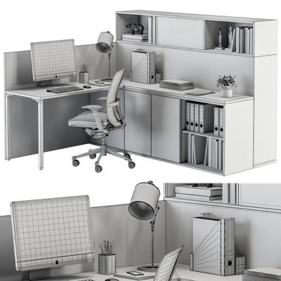 Office Furniture - employee Set 44 — Вид 2