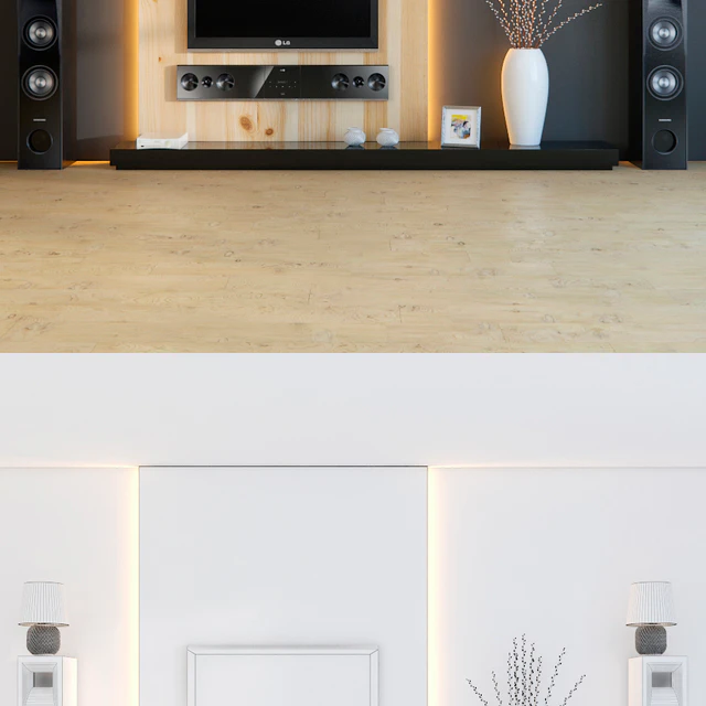 The wall with TV — Descargar