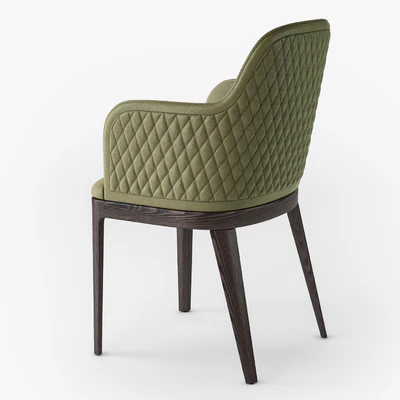 Margot quilted wood armchair — Ver 2