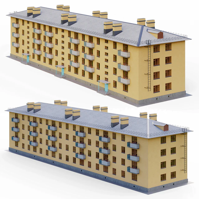 Кирпичная хрущевка серии 1-443 — Скачать