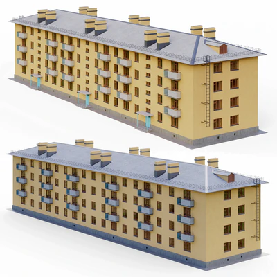 Кирпичная хрущевка серии 1-443 — Вид 6