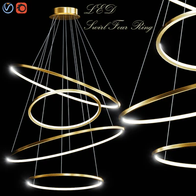 LED Swirl Four Rings — Скачать