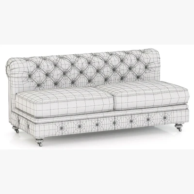 Restoration Hardware Kensington Upholstered Armless Sofa — Ver 2
