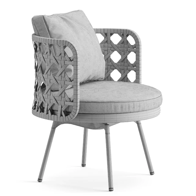 Minotti Torii Nest Lounge Little Armchair — Скачать