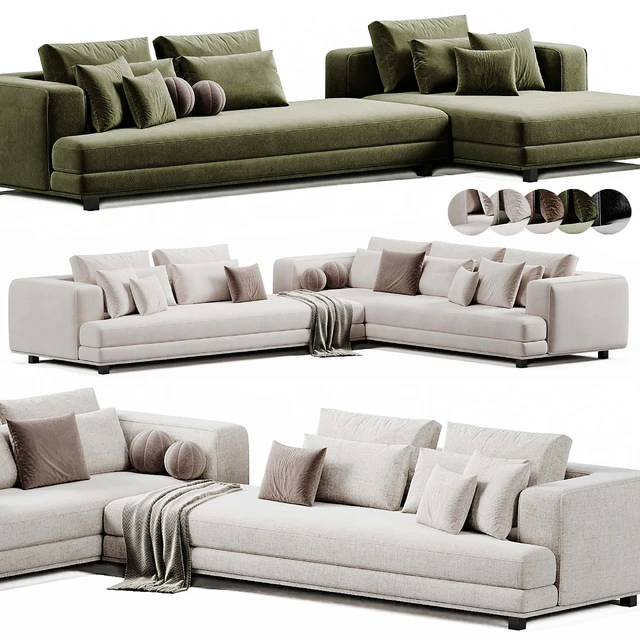 Arbiter Sofa By Maxalto | Диван — Скачать