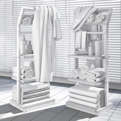Shelves for bathroom Gunter wooden v2 — Ver 2