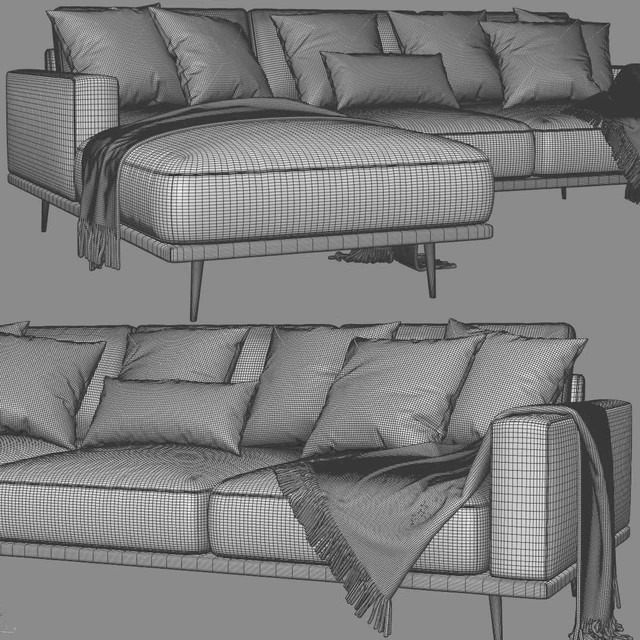 BoConcept Carlton Chaise Longue Sofa — Скачать