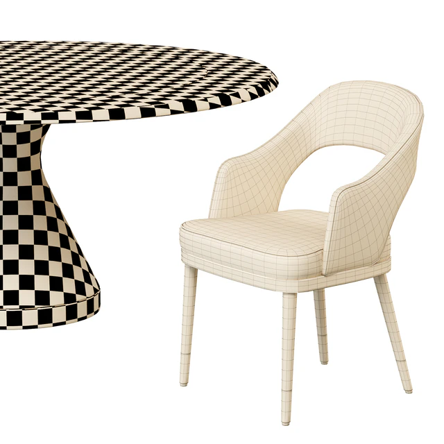 Stainless Steel Chair and Dolly Tonin Casa table — Скачать