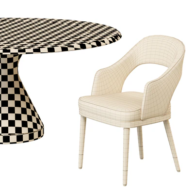 Stainless Steel Chair and Dolly Tonin Casa table — Вид 3