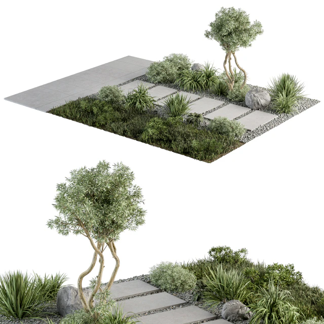 Urban Furniture / Architecture Environment with Plants- Set 29 — Скачать