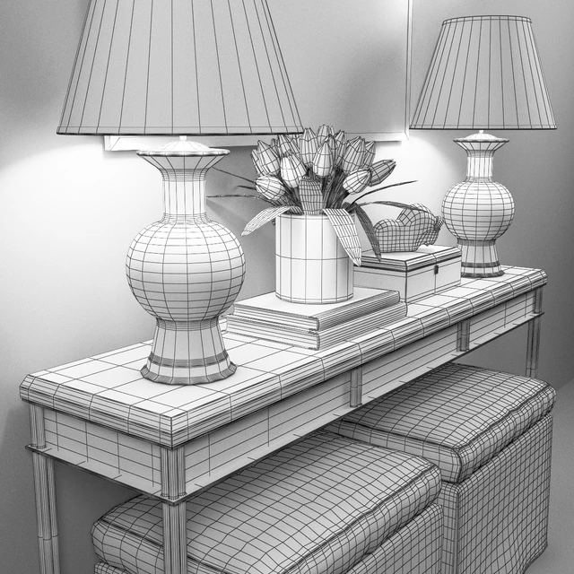 Iron bracket with a pair of puffs — Descargar