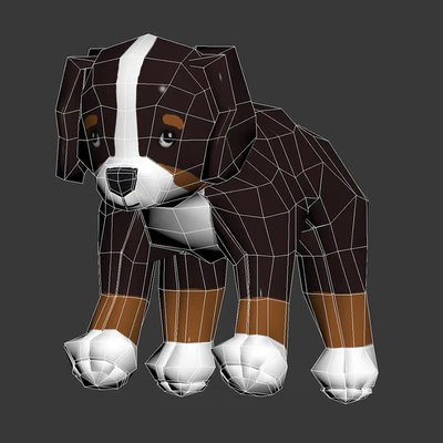HOPPIG Bernese Shepherd White Soft Toy — Ver 2