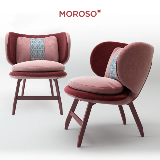 Ariel small armchair & Ayub armchair by Moroso — Скачать
