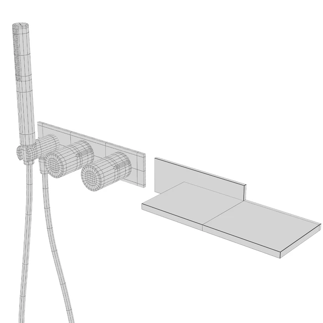 Shower mixer and overhead shower Fantini Milano — Descargar