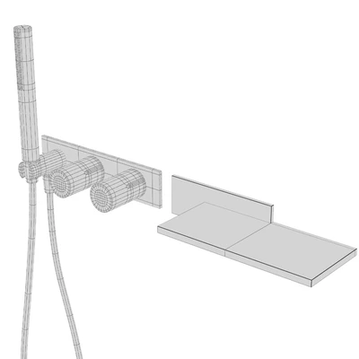 Shower mixer and overhead shower Fantini Milano — Ver 4