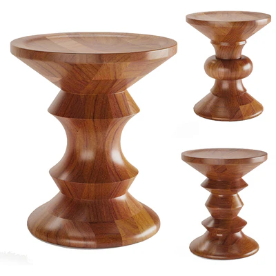 EAMES WALNUT STOOL — Ver 3
