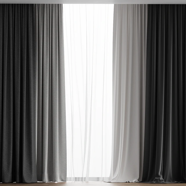 Curtain set and tulle 06 — Descargar