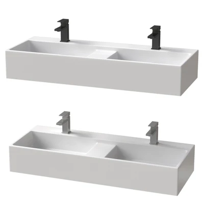 Arezzo Double Bowl Wall Mounted Basin — descargar