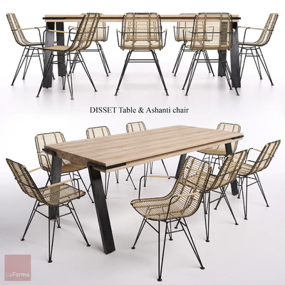DISSET Table &amp; Ashanti chair — Ver 1