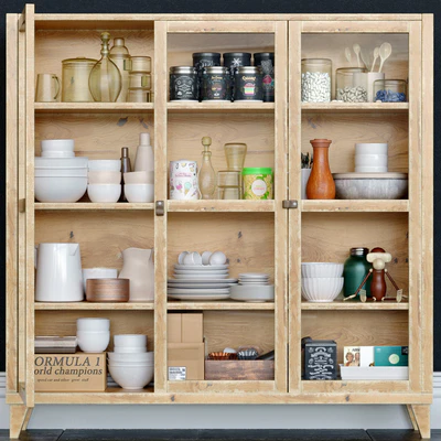 Wardrobe with dishes. Kitchen utensils — Ver 1