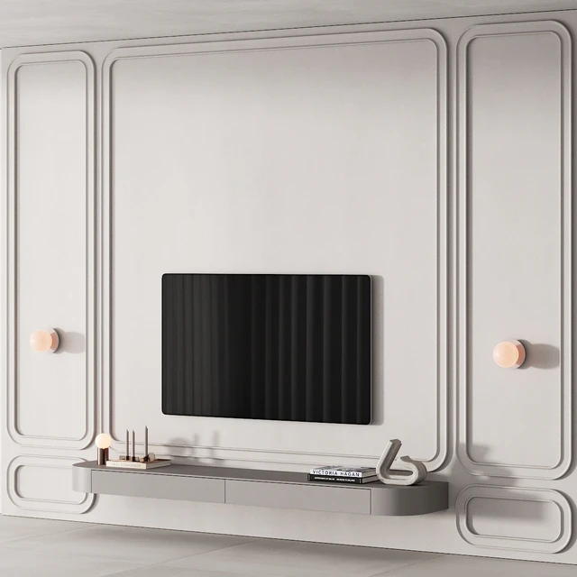 227 tv wall kit 09 modern classic molding 01 — Скачать