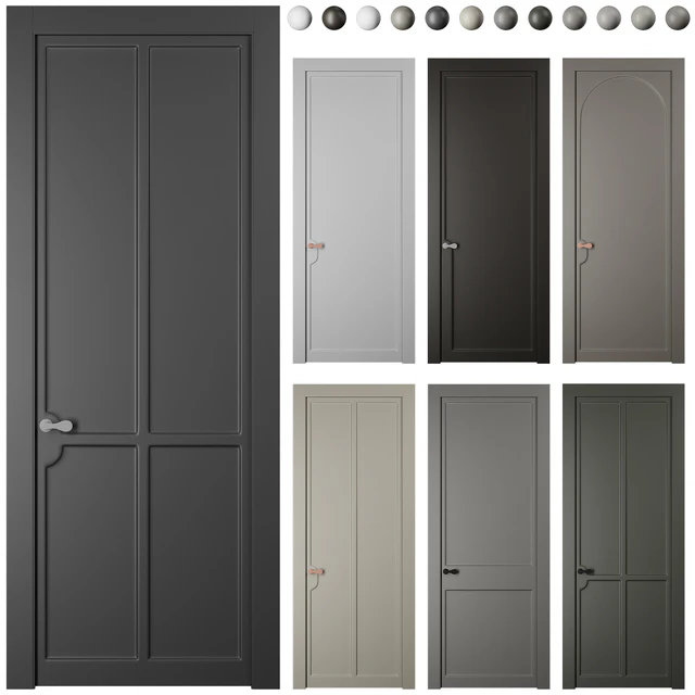 Interior door SOFTFORM with smooth coplanar platband "Volkhovets" — Descargar