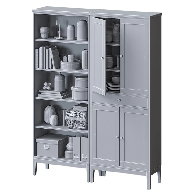 Idanäs Ikea Open cabinet with glass doors — Descargar