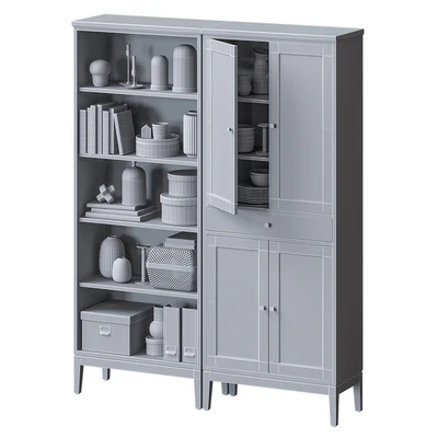 Idanäs Ikea Open cabinet with glass doors — Ver 3