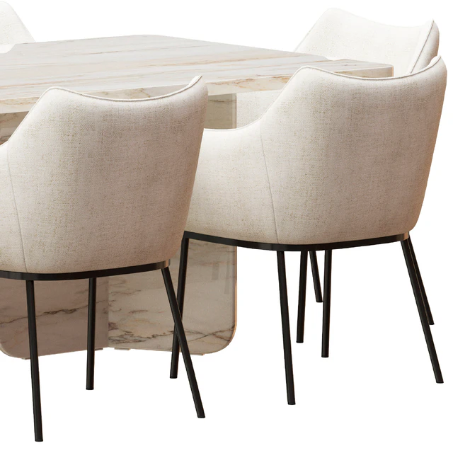 Coco Republic St James Dining Chair and Como Rectangular Table — Descargar