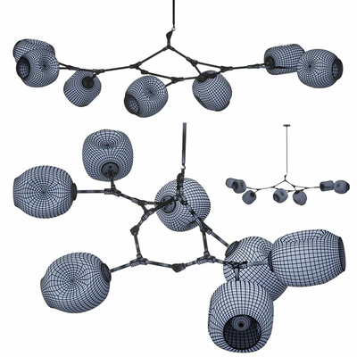 Люстра Сrumpled Bubble Gray Glass — Вид 3