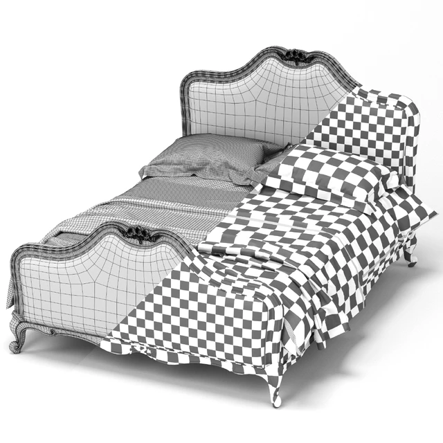 LUXDECO. Chic king size bed — Скачать