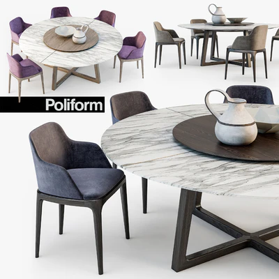 Poliform Grace chair Concorde table — Вид 1