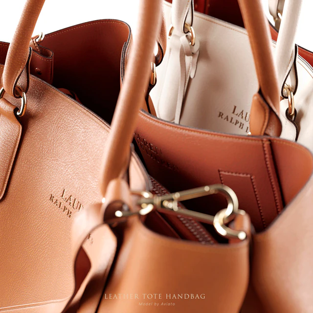 Leather tote handbag — Скачать