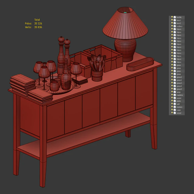 Waiter station with items — Descargar