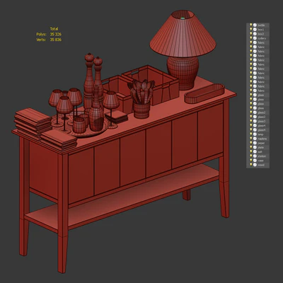 Waiter station with items — Ver 3
