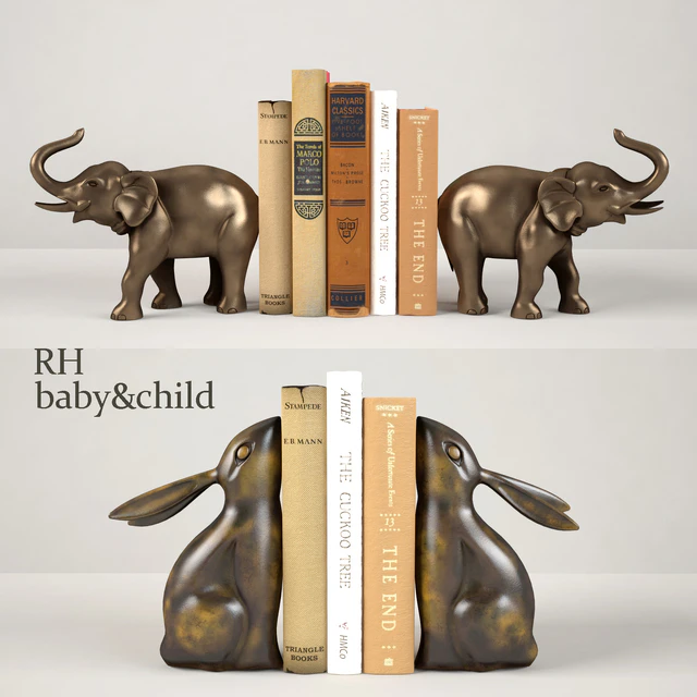 ELEPHANT AND BUNNY BOOKENDS RH — Скачать