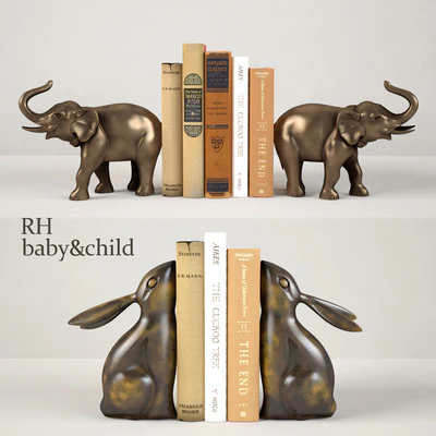 ELEPHANT AND BUNNY BOOKENDS RH — Вид 1