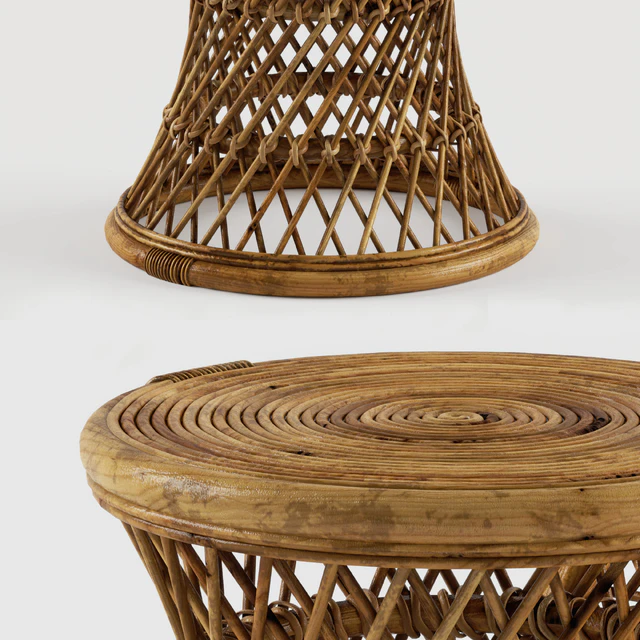 Calero Rattan Round Stool TAN — Скачать