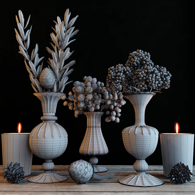 Set with green branches — Descargar