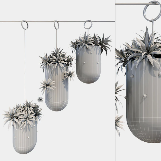 Decorative Hanging Metal Planter Set — Скачать