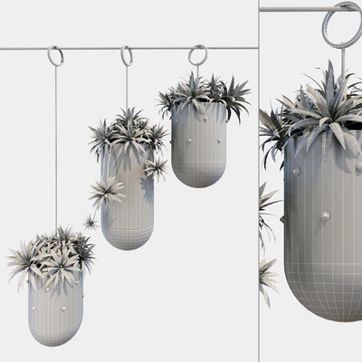 Decorative Hanging Metal Planter Set — Вид 2