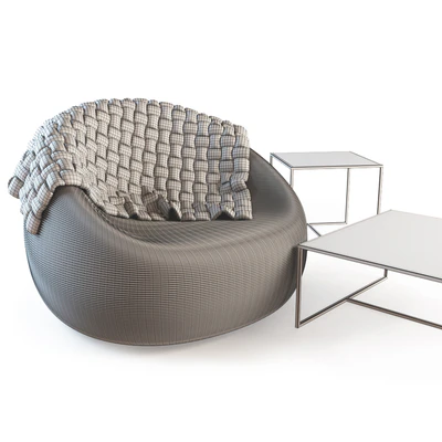 Paola Lenti Otto chair, Cocci table — Ver 3