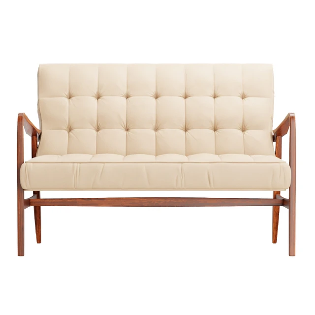 Mid Century Leather Sofa — Скачать