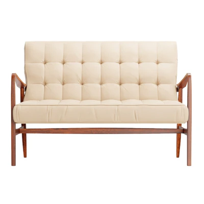 Mid Century Leather Sofa — Вид 2
