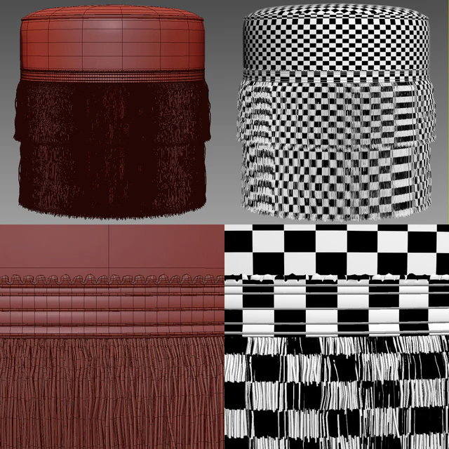 Globewest Kennedy Fringed Ottoman — Descargar