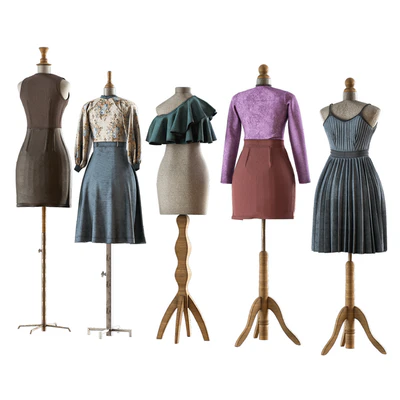 sewing mannequin with clothes PBR low poly 4k — Ver 3