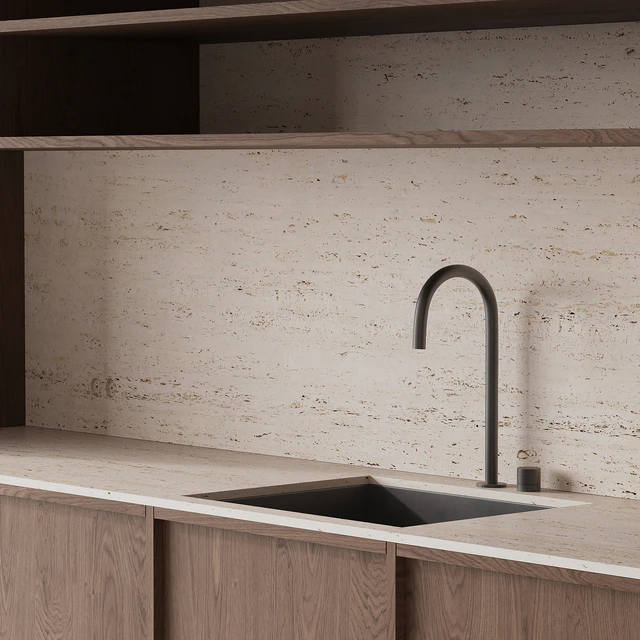 DARK WOOD KITCHEN WITH RATTAN — Скачать
