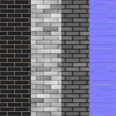 Black brick tiles — Ver 2